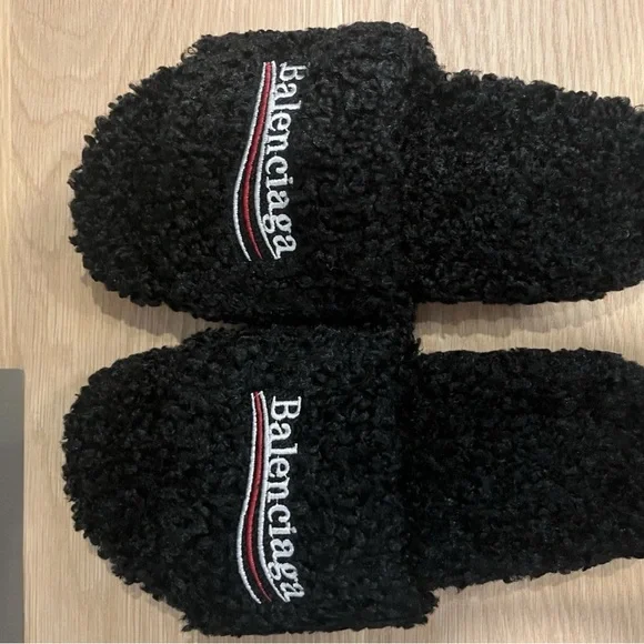 Balenciaga | Shoes | Balenciaga Black Textured Slides | Poshmark display picture 2